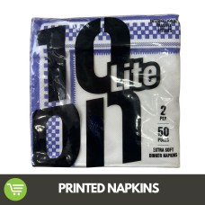 10 ON LITE EXTRA SOFT PRINTED DINNER NAPKINS